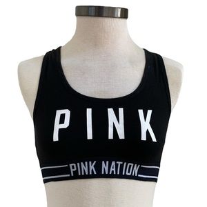 Victoria’s Secret PINK - Black & White Crop Bra - Excellent Condition - Size SM